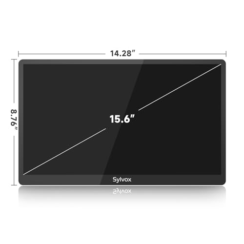 SYLVOX Kitchen TV, Small Smart TV for Kitchen, 15.6 inch 1080P Full HD Under Cabinet TVs, Google Smart Television with Voice Remote Control WiFi Bluetooth Chromecast 2 Speakers, Compact & Foldable