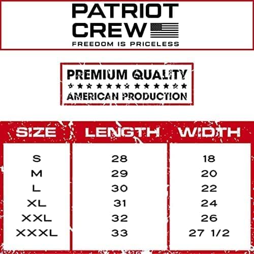 Patriot Crew Men's Black Fresh T-Shirt, American Made Classic Tee, USA & Freedom Style Shirt (Large, 3 Pack)