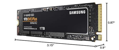 SAMSUNG 970 EVO Plus SSD 1TB NVMe M.2 Internal Solid State Drive w/ V-NAND Technology, Storage and Memory Expansion for Gaming, Graphics w/ Heat Control, Max Speed, MZ-V7S1T0B/AM