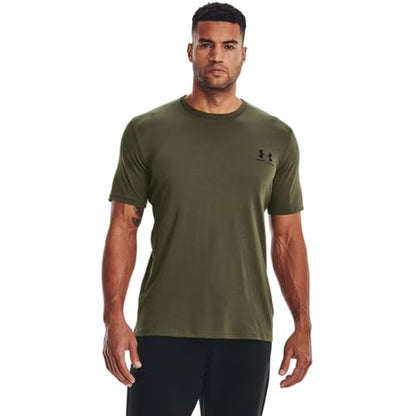 Under Armour Men's Sportstyle Left Chest Short-Sleeve T-Shirt, (390) Marine OD Green/Black/Black, Large