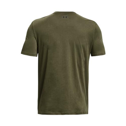 Under Armour Men's Sportstyle Left Chest Short-Sleeve T-Shirt, (390) Marine OD Green/Black/Black, Large