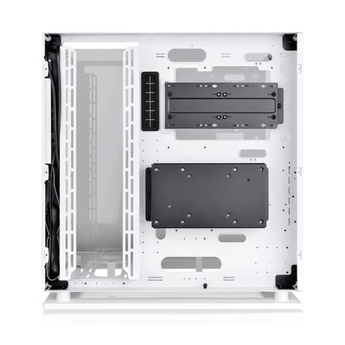 Thermaltake Core P3 Pro Snow E-ATX Tempered Glass Mid Tower Gaming Computer Chassis, Open Frame Panoramic Viewing, Glass Wall-Mount, Rotatable PCI-E Slots, CA-1G4-00M6WN-09