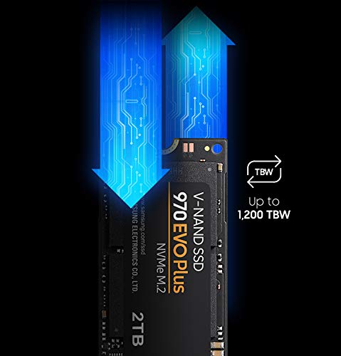 SAMSUNG 970 EVO Plus SSD 1TB NVMe M.2 Internal Solid State Drive w/ V-NAND Technology, Storage and Memory Expansion for Gaming, Graphics w/ Heat Control, Max Speed, MZ-V7S1T0B/AM