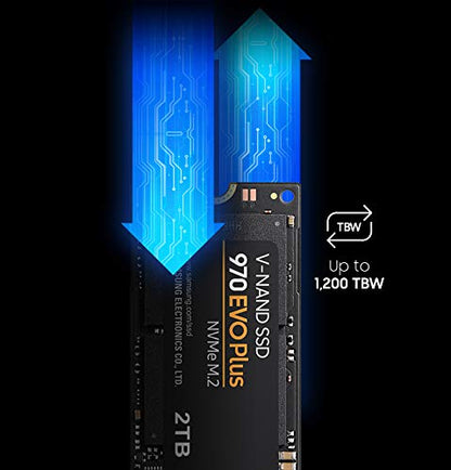 SAMSUNG 970 EVO Plus SSD 1TB NVMe M.2 Internal Solid State Drive w/ V-NAND Technology, Storage and Memory Expansion for Gaming, Graphics w/ Heat Control, Max Speed, MZ-V7S1T0B/AM