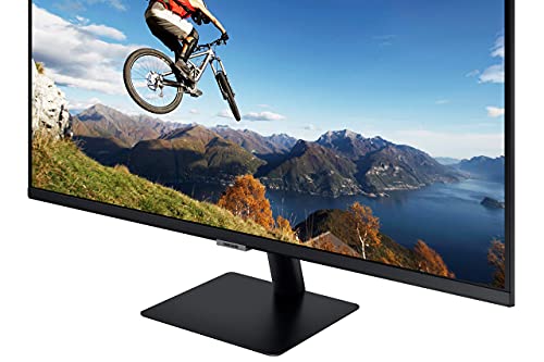 SAMSUNG 32-inch 4K UHD Smart Monitor with Adaptive Picture, Ultrawide Game View, Built-In Speakers, Remote, HDMI, USB-C, 2021 Model LS32AM702UNXZA, Black