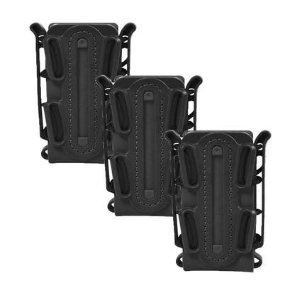 Dekoo 3PCS Mag Pouch 9mm Magazine Pouch Molle Tactical Airsoft Mag Carrier Hunting Equipment Holder (Black)