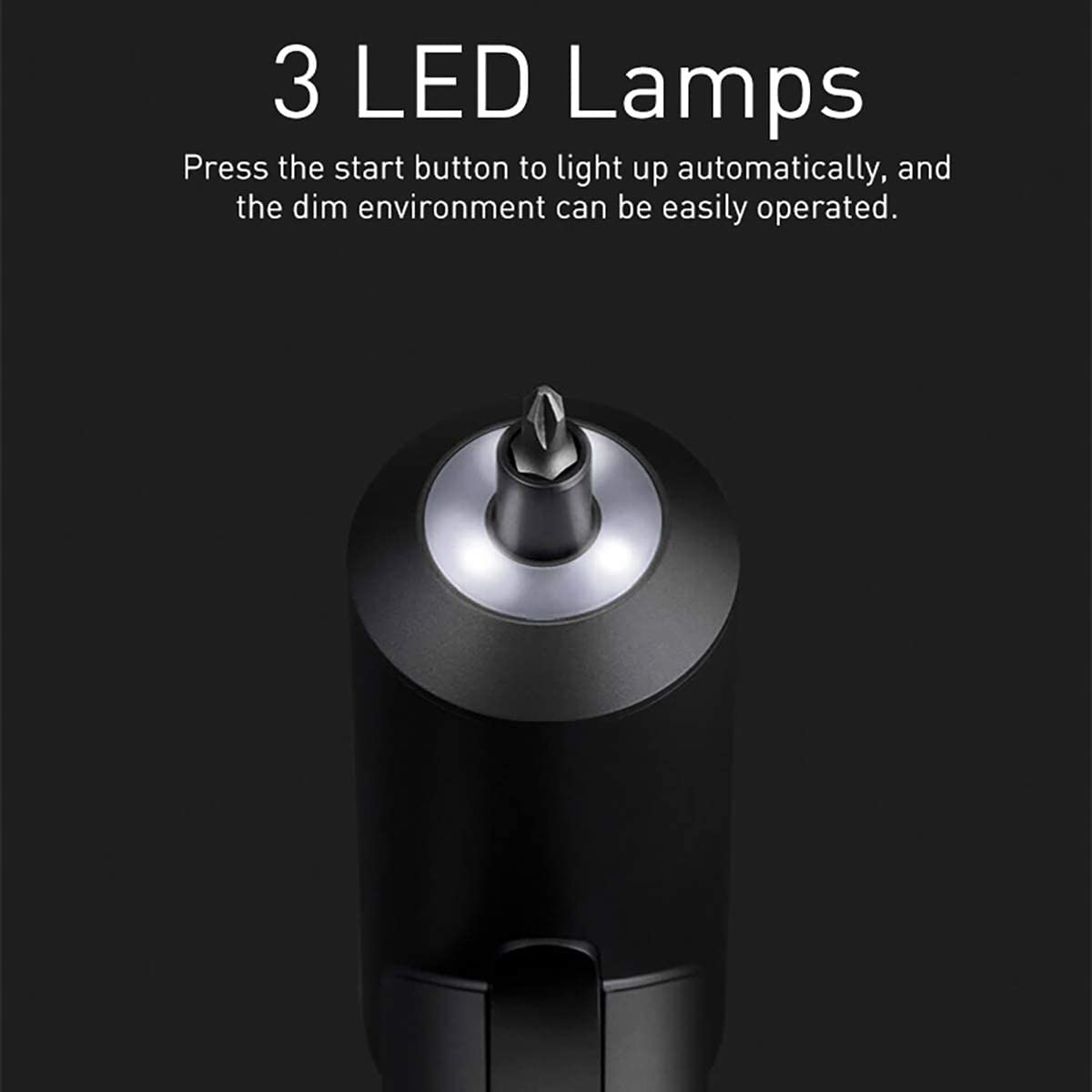 Xiaomi Mi Cordless Screwdriver 3.6V, 2000mAh Rechargable Battery. Patented One-piece body with USB-C charging port. High 5-N.m Torque Cordless Portable Screwdriver with 12 pieces of S2 Steel Bits