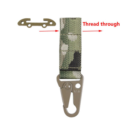 Tactical MOLLE Clip T-Mount Clash Hook, Gloves Clip for Duty Belt, Hanging Carabiner Metal MOLLE Key Holder