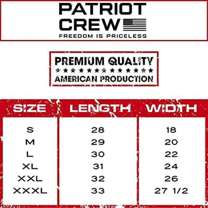 Patriot Crew Men's Black Fresh T-Shirt, American Made Classic Tee, USA & Freedom Style Shirt (Large, 3 Pack)