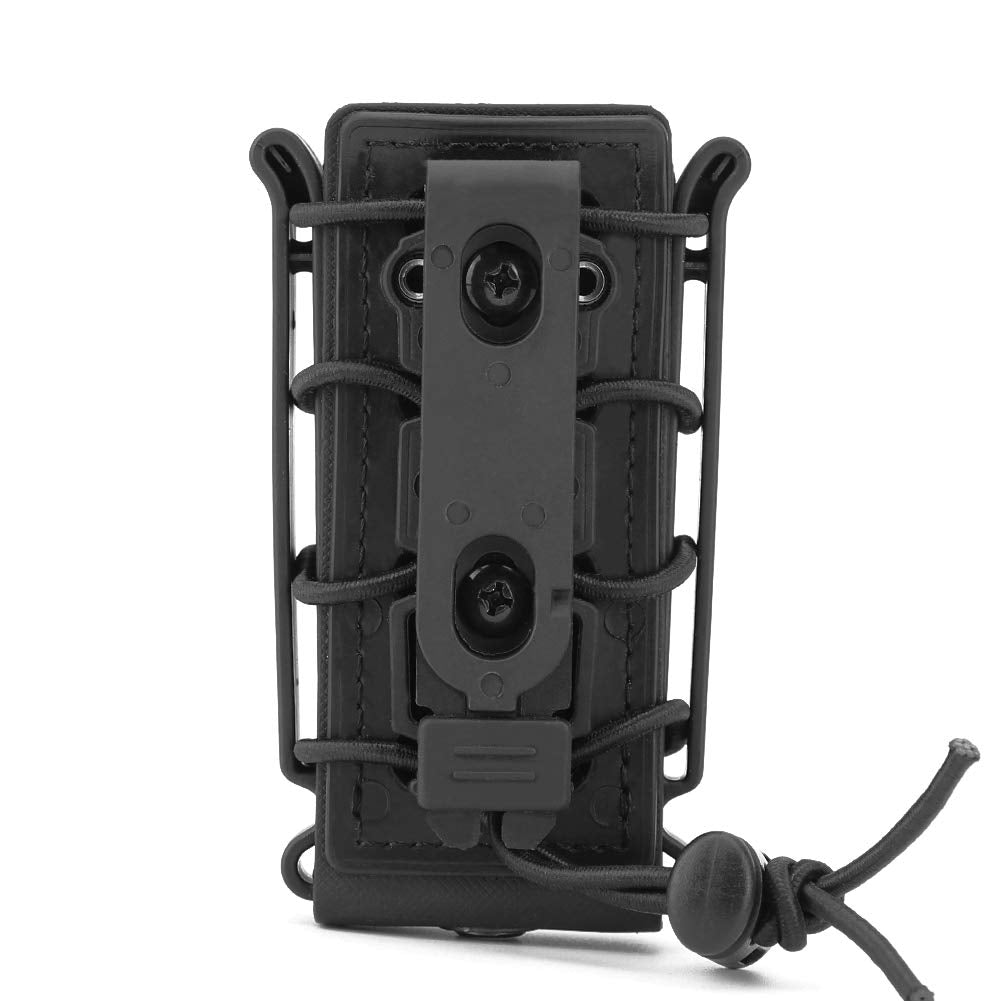 Dekoo 3PCS Mag Pouch 9mm Magazine Pouch Molle Tactical Airsoft Mag Carrier Hunting Equipment Holder (Black)