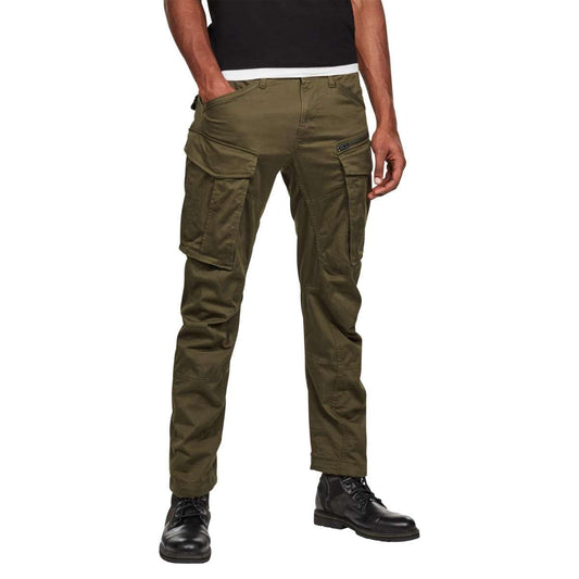 Rovic Zip 3D Straight Tapered Fit Cargo Pants, Dark Bronze Green, 32W x 30L