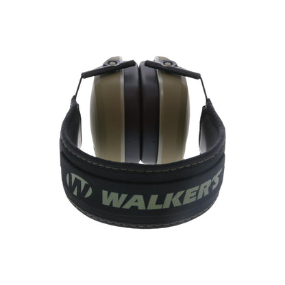 Walker's Razor Slim Passive Earmuff - Ultra Low-Profile Earcups - Olive Dark Green, One Size