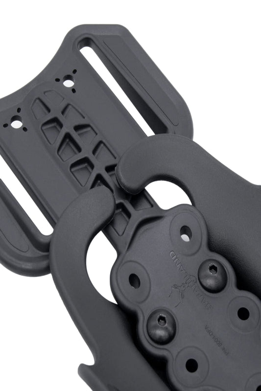 SAFARILAND Drop Flex Adapter with Single Strap Leg Shroud for Gun Holsters, Assembly Polymer,Black