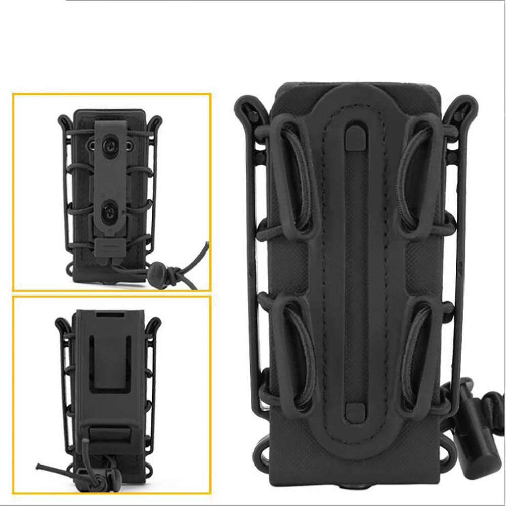 Dekoo 3PCS Mag Pouch 9mm Magazine Pouch Molle Tactical Airsoft Mag Carrier Hunting Equipment Holder (Black)