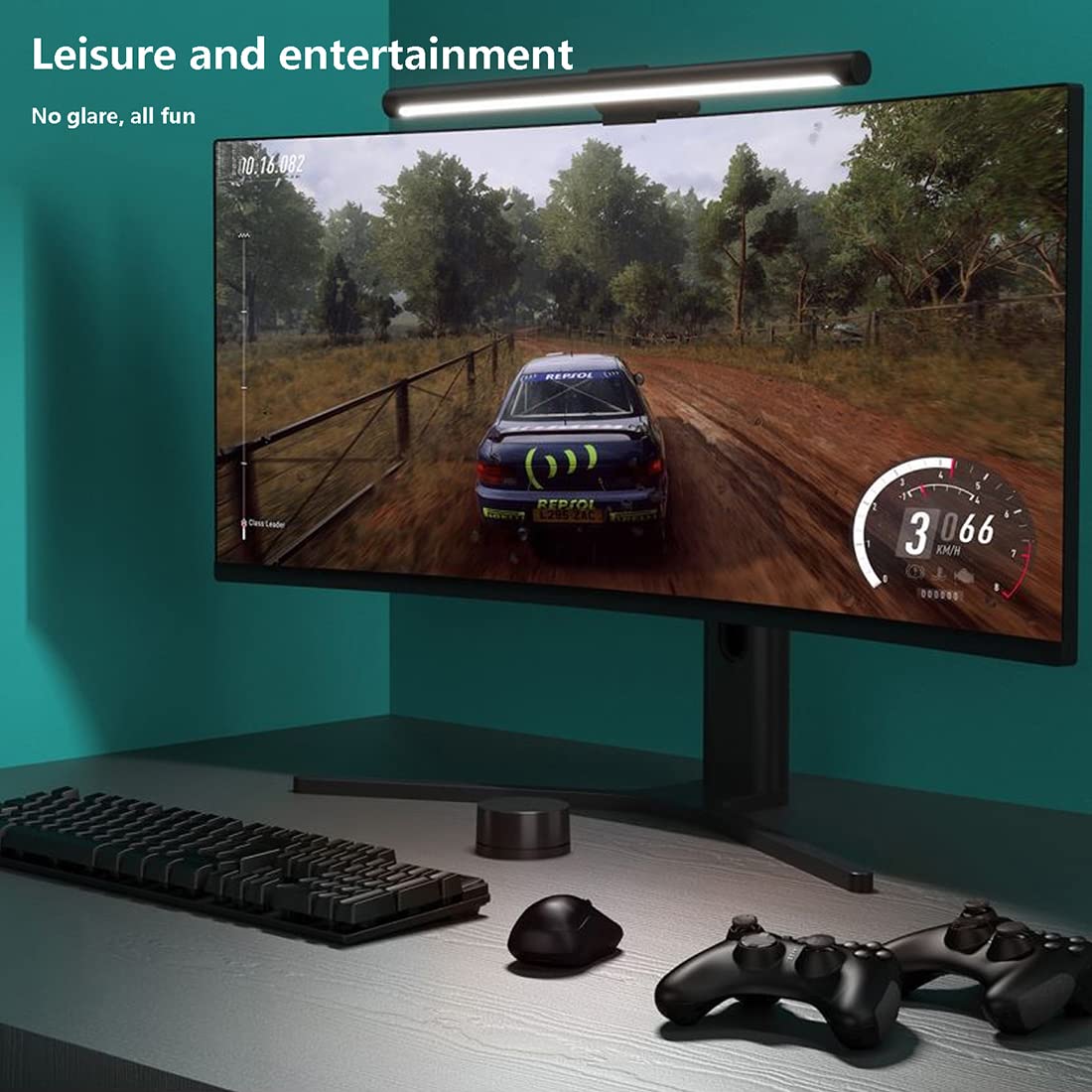 Xiaomi Mi Computer Monitor Light Bar - Easy Installation, Extra Computer Lighting w/o Taking Desktop Space, w/Wireless Remote Control Adjusting Lights Easily