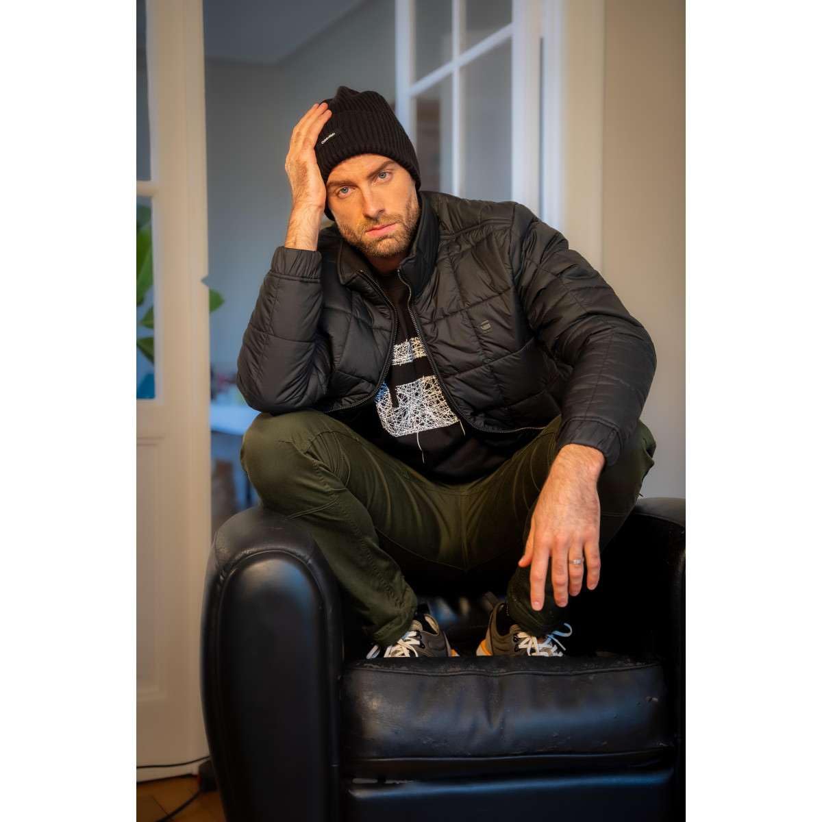 Rovic Zip 3D Straight Tapered Fit Cargo Pants, Dark Bronze Green, 32W x 30L