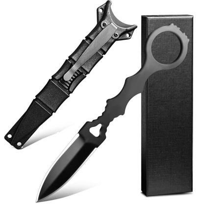 NICDUFHY Pocket Small Fixed Blade Knife with Kydex Sheath, EDC Utility Knife Cool Gadgets for Men, Outdoor Camping Fixed Blade Knives for Hiking Hunting Survival