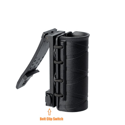 TACNEX Flashlight Holder for Duty Belt Tactical MOLLE Torch Holster Rotatable Light Carry Case Pouch fit 1"-1.2" Diameter Flashlight for Police LEO Security Military