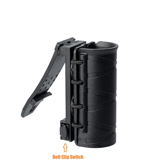 TACNEX Flashlight Holder for Duty Belt Tactical MOLLE Torch Holster Rotatable Light Carry Case Pouch fit 1"-1.2" Diameter Flashlight for Police LEO Security Military