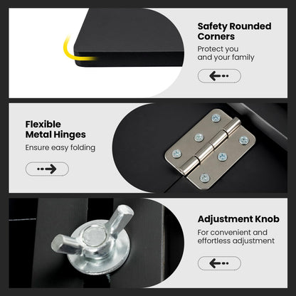 Tangkula 31.5" Wall Mounted Folding Desk, Drop-Leaf Floating Desk with Spacious Surface, Space-Saving Foldable Wall Table for Study, Bedroom, Bathroom, Balcony & Small Spaces