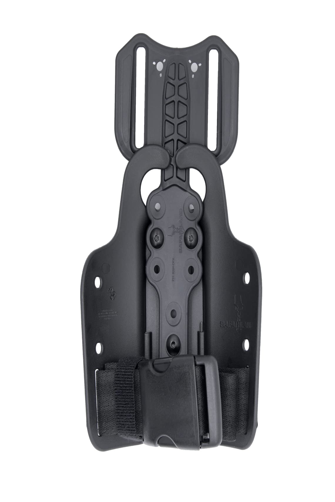 SAFARILAND Drop Flex Adapter with Single Strap Leg Shroud for Gun Holsters, Assembly Polymer,Black