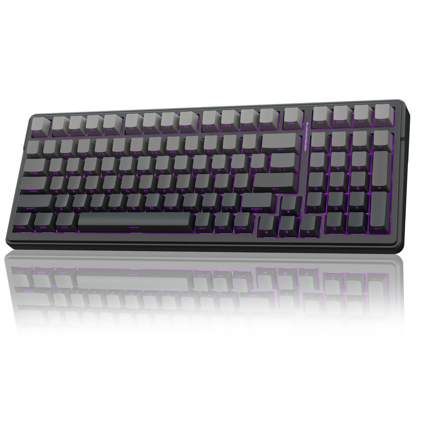 AULA Wireless Keyboard and Mouse Combo, F99 Pro Mechanical Keyboards,Gasket Hot Swappable Custom Keyboard+SC580X Wireless Gaming Mouse Light Purple