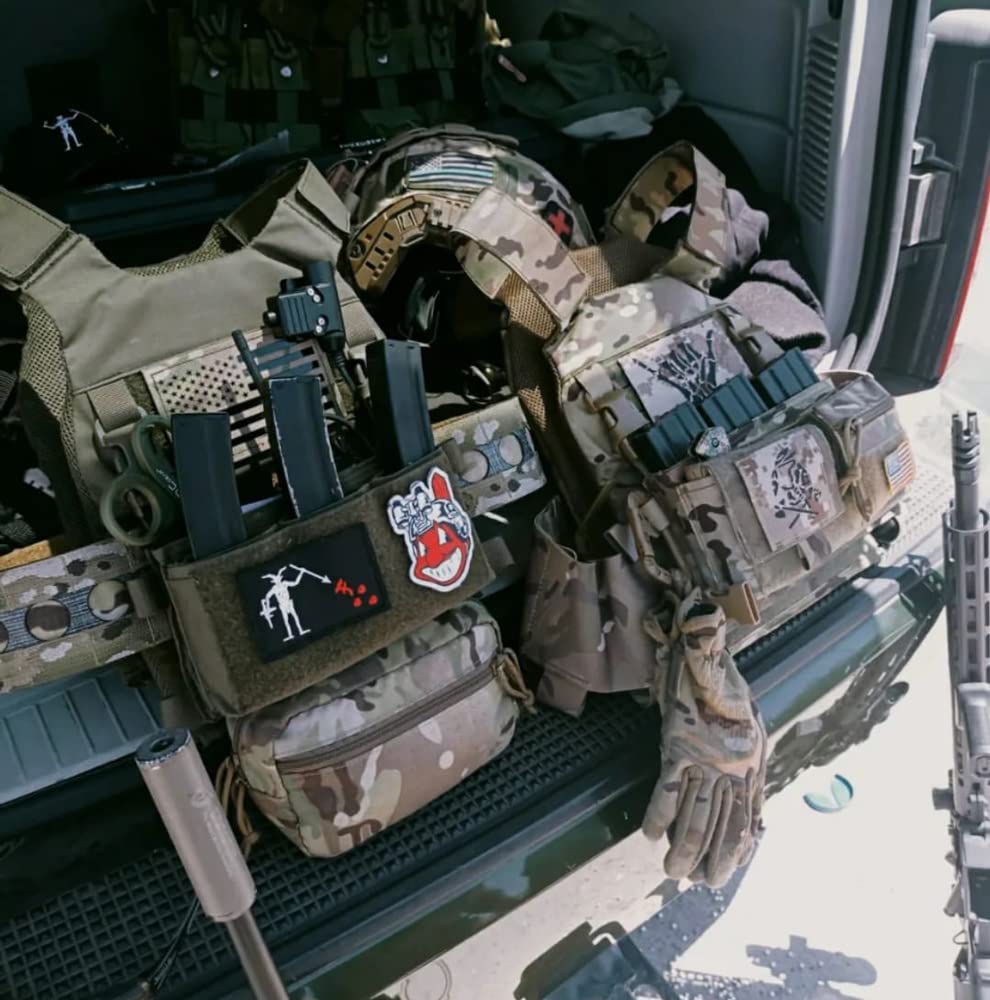 KRYDEX Tactical Drop Pouch Sub Abdominal Carrying Kit Bag Fanny Pack with Hook and Loop Panel for Vest Chest Rig (Camo)