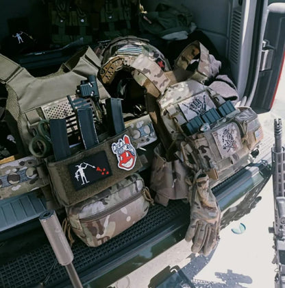 KRYDEX Tactical Drop Pouch Sub Abdominal Carrying Kit Bag Fanny Pack with Hook and Loop Panel for Vest Chest Rig (Camo)