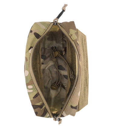 KRYDEX Tactical Drop Pouch Sub Abdominal Carrying Kit Bag Fanny Pack with Hook and Loop Panel for Vest Chest Rig (Camo)