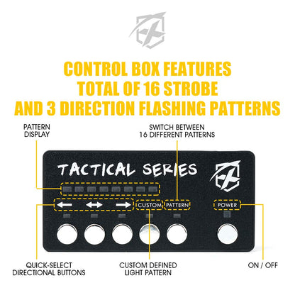 Xprite Surface Mount Strobe Lights Kit with Control Panel, Amber White Grill Grille Side Marker Flashing Emergency Warning Light for Trucks Vehicles ATV RV Cars Van 8PCS