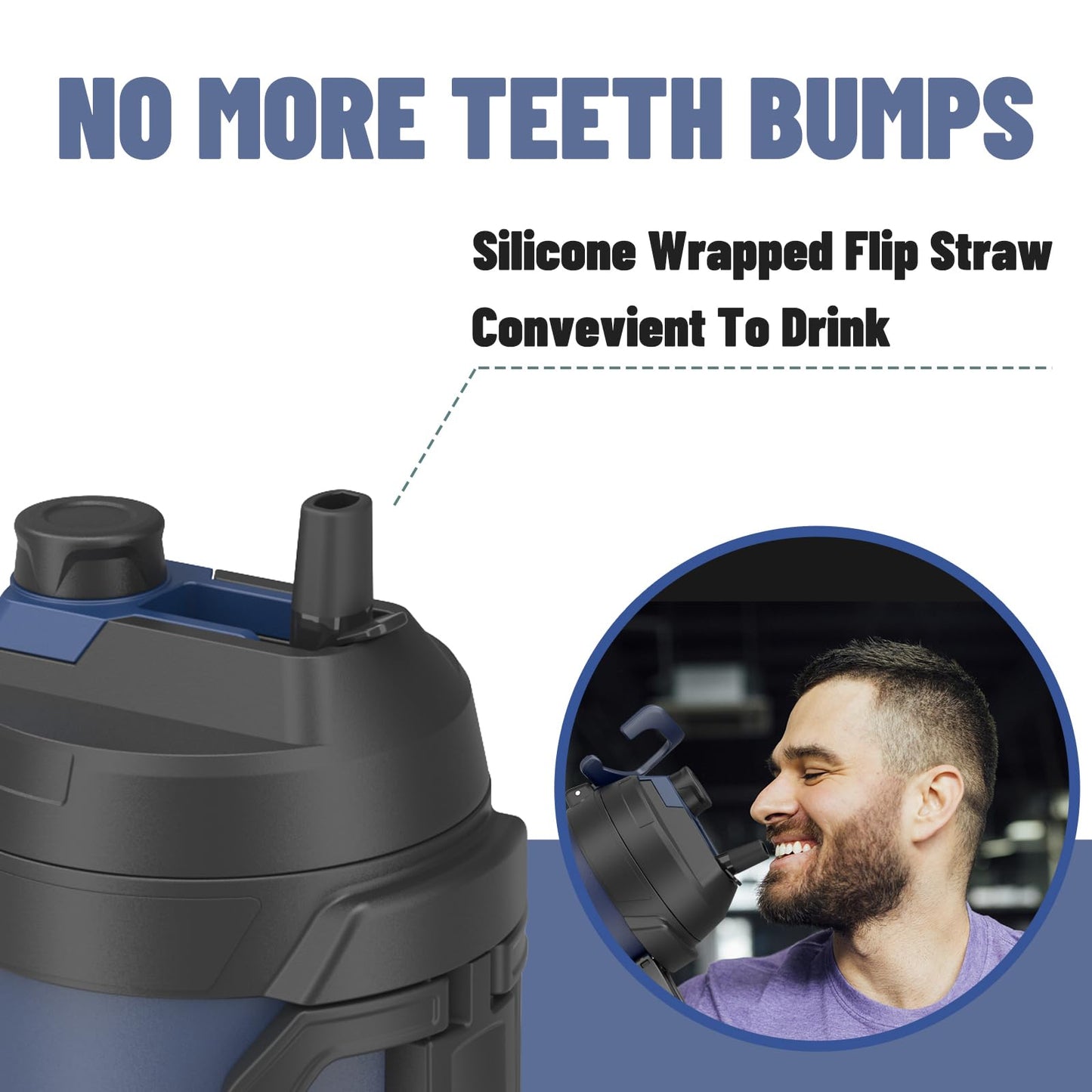 Zukro 1 Gallon Water Jug, One Gallon Large Triple Wall Insulated Metal Jug With Straw and Spout, No Sweat 128 oz Stainless Steel Sport Water Bottle Keeps Cold 48 Hours for Outdoors,