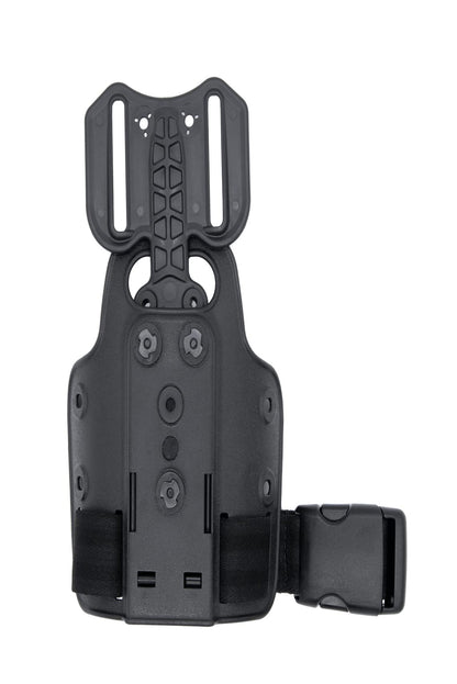 SAFARILAND Drop Flex Adapter with Single Strap Leg Shroud for Gun Holsters, Assembly Polymer,Black