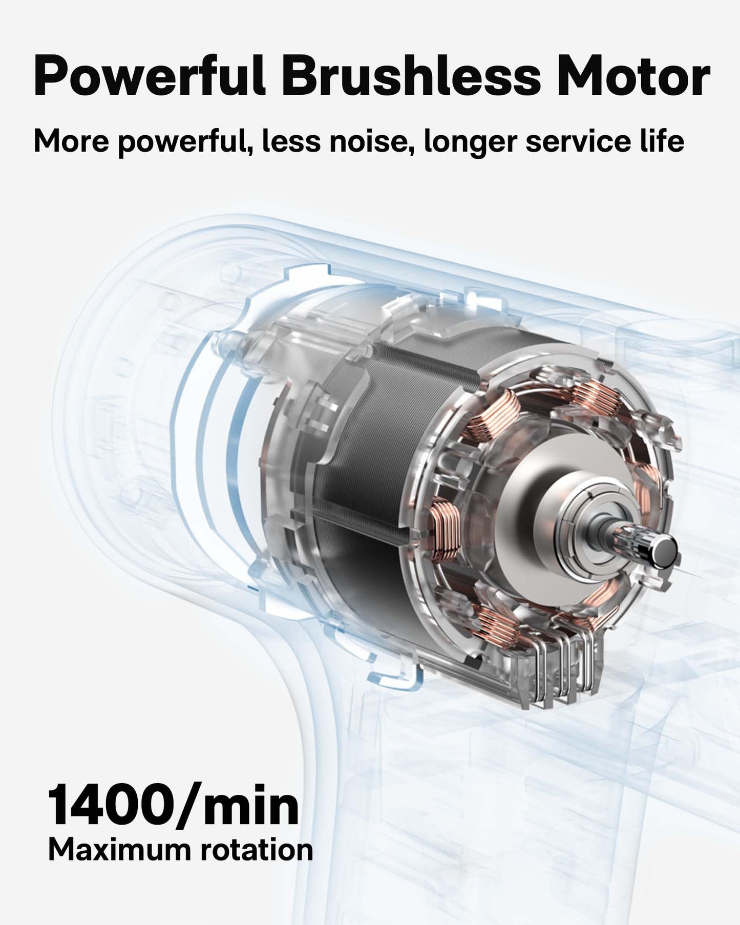 HOTO Cordless Brushless Drill 12V, LED Display Screen, 30 Precision Gears, 2 Working Modes, 2000mAh Battery, 266 In-lbs (30N·m) Torque, 3/8 Inch Keyless Chuck, 1400RPM, 10 x Bits, 8 x Drill Bits