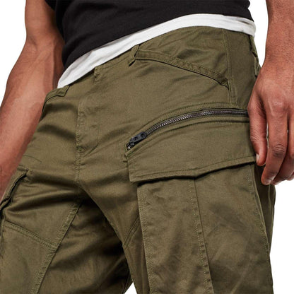 Rovic Zip 3D Straight Tapered Fit Cargo Pants, Dark Bronze Green, 32W x 30L