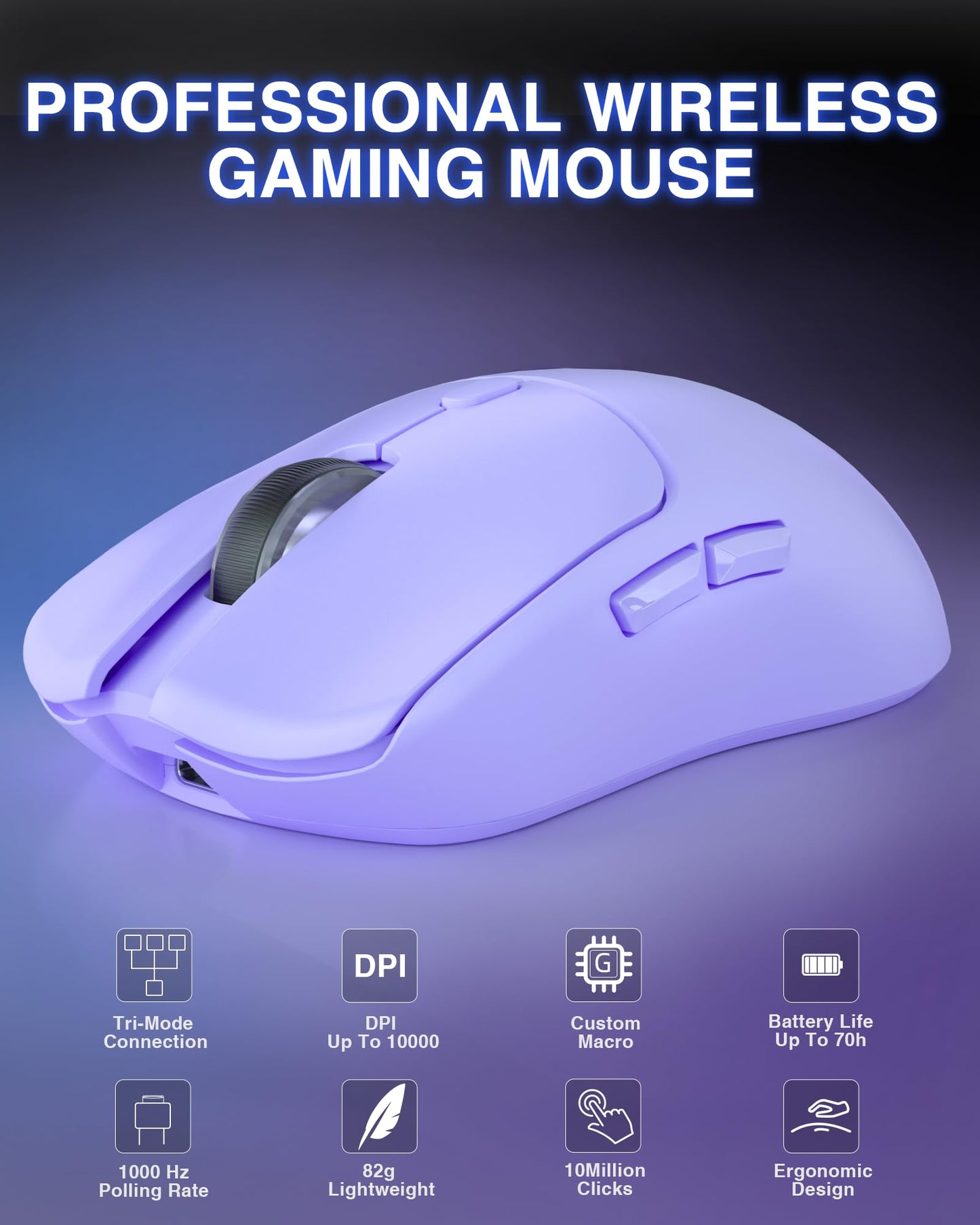 AULA Wireless Keyboard and Mouse Combo, F99 Pro Mechanical Keyboards,Gasket Hot Swappable Custom Keyboard+SC580X Wireless Gaming Mouse Light Purple