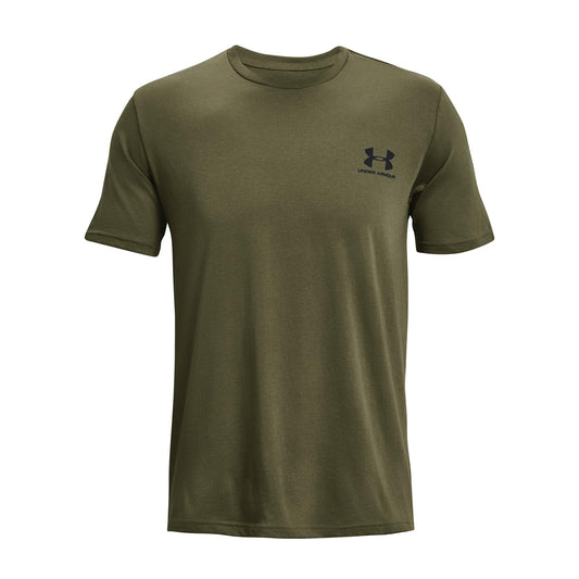 Under Armour Men's Sportstyle Left Chest Short-Sleeve T-Shirt, (390) Marine OD Green/Black/Black, Large