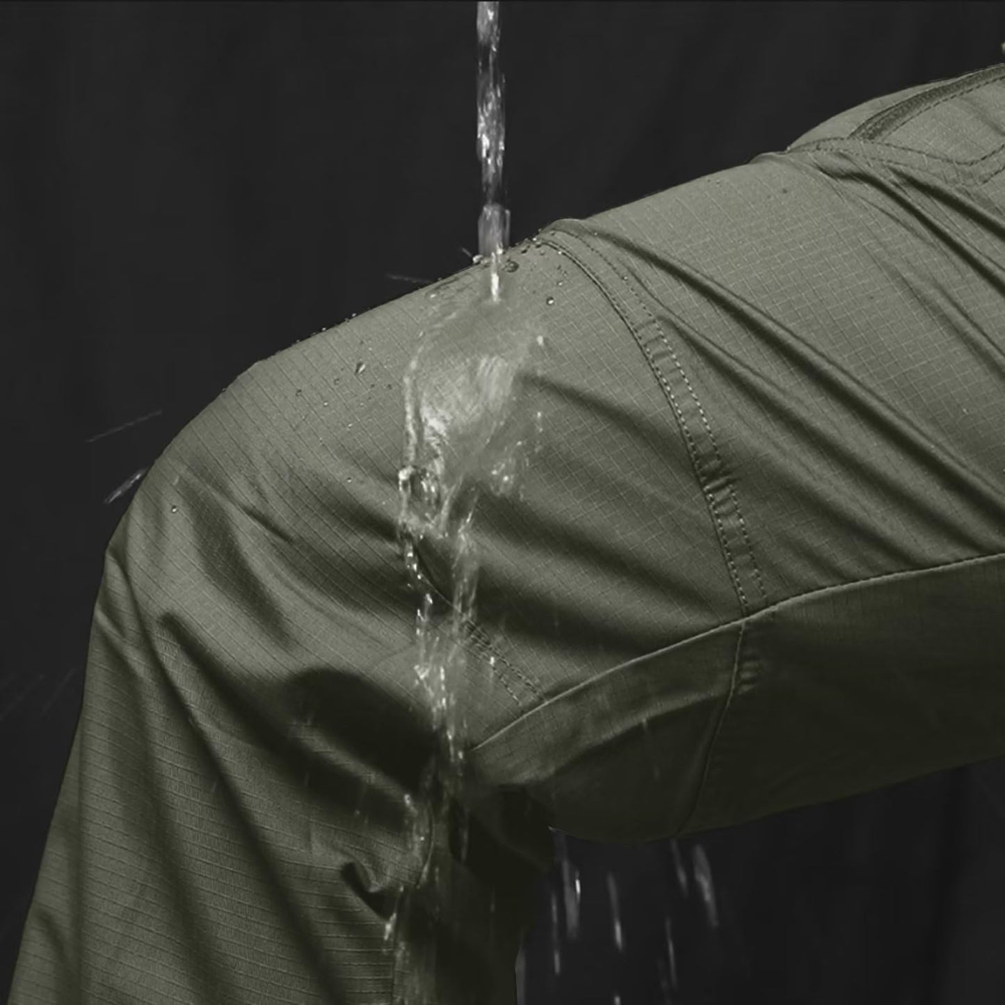 TACVASEN Mens Hiking Cargo Pants Waterproof Breathable Work Pants for Men Construction Stretch Flex Tactical Trousers 9 Pockets ArmyGreen 32