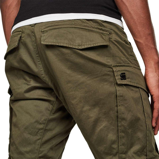 Rovic Zip 3D Straight Tapered Fit Cargo Pants, Dark Bronze Green, 32W x 30L