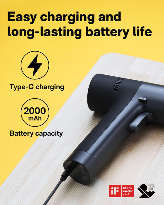 HOTO Cordless Brushless Drill 12V, LED Display Screen, 30 Precision Gears, 2 Working Modes, 2000mAh Battery, 266 In-lbs (30N·m) Torque, 3/8 Inch Keyless Chuck, 1400RPM, 10 x Bits, 8 x Drill Bits