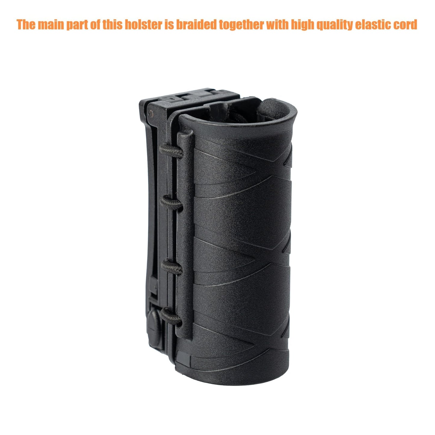 TACNEX Flashlight Holder for Duty Belt Tactical MOLLE Torch Holster Rotatable Light Carry Case Pouch fit 1"-1.2" Diameter Flashlight for Police LEO Security Military