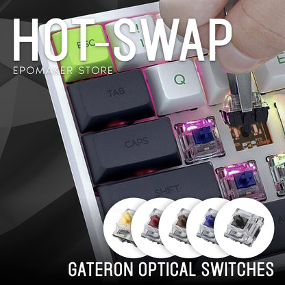 EPOMAKER SKYLOONG SK61 61 Keys 60% Hot Swappable Programmable Mechanical Gaming Wired Keyboard with RGB Backlit, NKRO, Water-Resistant, Type-C Cable for Win/Mac/Gaming (Gateron Optical Green, Panda)