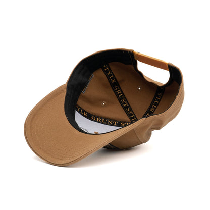 Grunt Style Embroidered American Flag Hat (Natural, One Size)