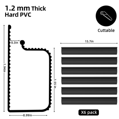 YECAYE 94.2 in Cable Management, Cord Organizer,Easy Install Self-Adhesive Cord Hider, Cable Organizer, Cable Hider for Office Organization,Child & Pet Proof, Black