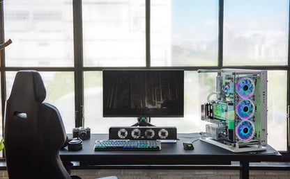 Thermaltake Core P3 Pro Snow E-ATX Tempered Glass Mid Tower Gaming Computer Chassis, Open Frame Panoramic Viewing, Glass Wall-Mount, Rotatable PCI-E Slots, CA-1G4-00M6WN-09