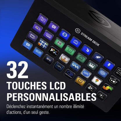 Elgato Stream Deck XL – Advanced Studio Controller, 32 macro keys, trigger actions in apps and software like OBS, Twitch, YouTube and more, works with Mac and PC