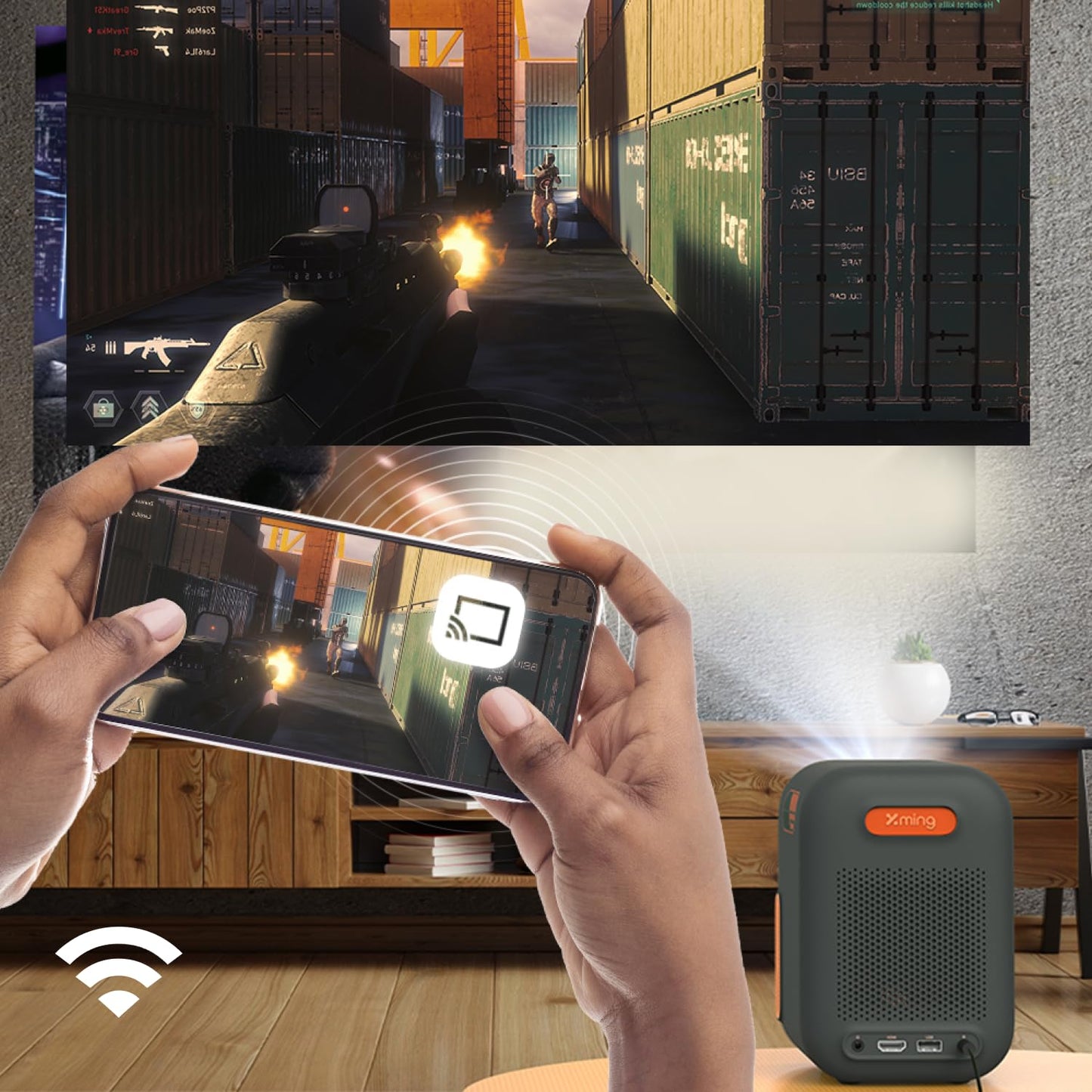 [Netflix Licensed & Google TV] Formovie Xming Episode One Mini Projector Wifi Bluetooth Outdoor 4K Movie Projector Dolby Audio Portable Projector Built in Apps