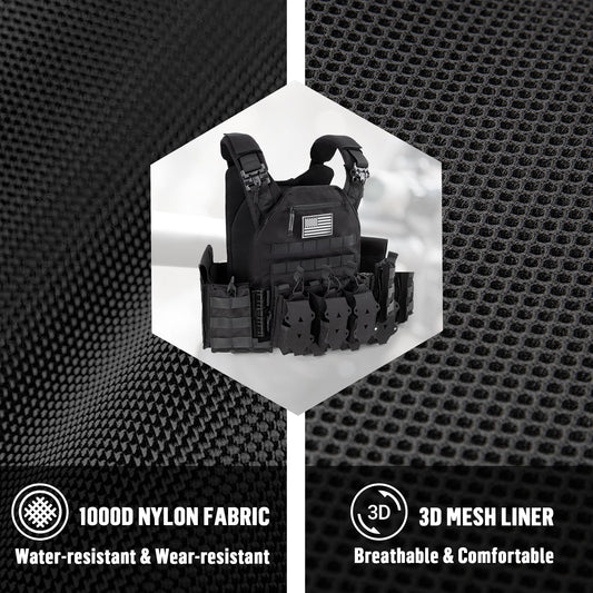 Jueachy Weighted Vest for Men: Quick Release Lightweight Adjustable Breathable Outdoor Vest for Training