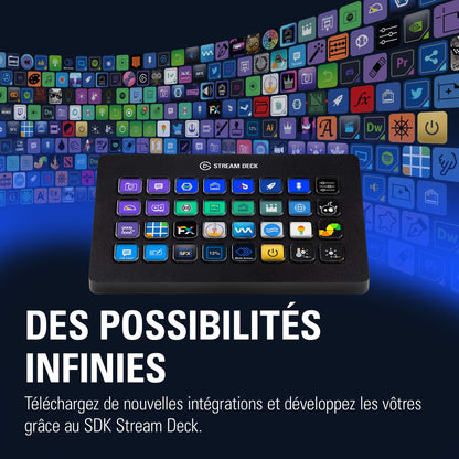 Elgato Stream Deck XL – Advanced Studio Controller, 32 macro keys, trigger actions in apps and software like OBS, Twitch, YouTube and more, works with Mac and PC
