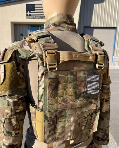 Crusader 2.0 Tactical Airsoft Vest with Molle Quick Release Buckles and Side Cummerbund Pouches and Triple mag Pouch(OCP Camo)